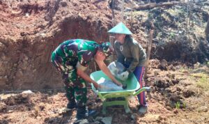 Satgas TMMD Kodim Wonogiri di Desa Rejosari, Kamis (21/9/2023).