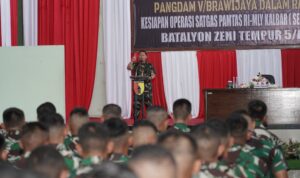 Jelang Pemberangkatan Tugas, Pangdam V/Brawijaya Beri Pembekalan Prajurit Yonzipur 5/ABW