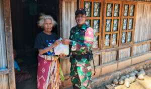 Rayakan Idul Adha, Pos Nino Satgas Yonkav 6/Naga Karimata Lakukan Ini di Perbatasan