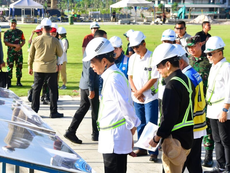 Berita Foto: Panglima TNI Dampingi Presiden Jokowi Groundbreaking Sejumlah Gedung di IKN