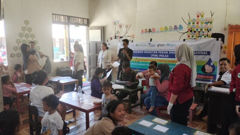 Peduli Anak-Anak Perbatasan, Satgas Yonzipur 5/ABW Gelar Posyandu Sahabat Anak