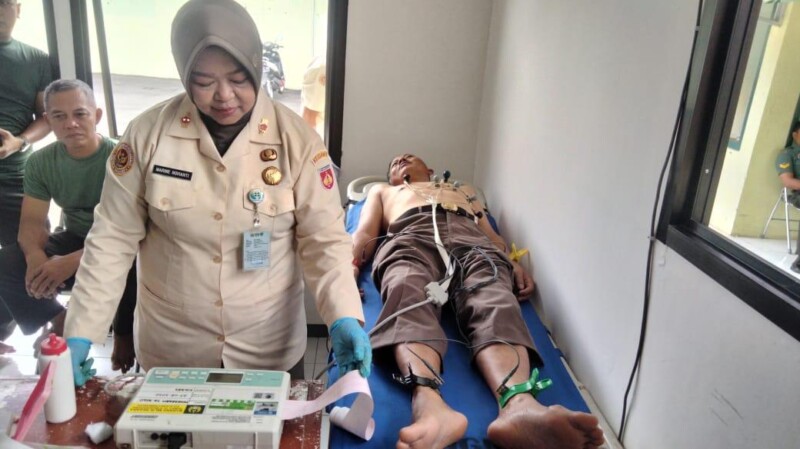 Peduli Kesehatan Prajuritnya. Korem Wijayakusuma Melaksanakan EKG
