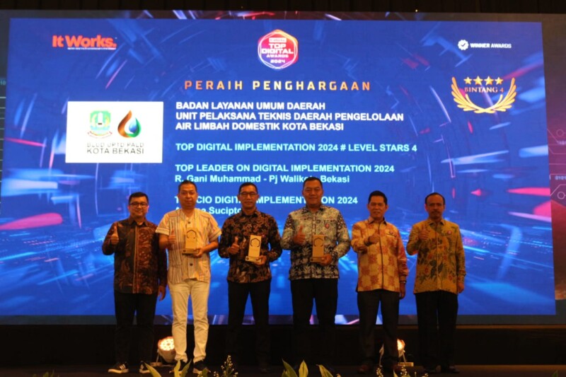 Sukses Terapkan Reformasi Birokrasi, BLUD UPTD PALD Kota Bekasi Raih Penghargaan TOP Digital Award 2024