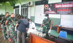 Antisipasi Penyalahgunaan Narkoba, Korem 071/Wijayakusuma Sidak Anggota Melalui Tes Urine