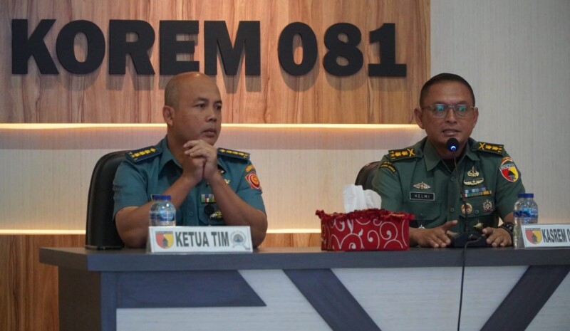 Kasrem 081/DSJ Sambut Baik Tim Audit Kinerja Itjen TNI