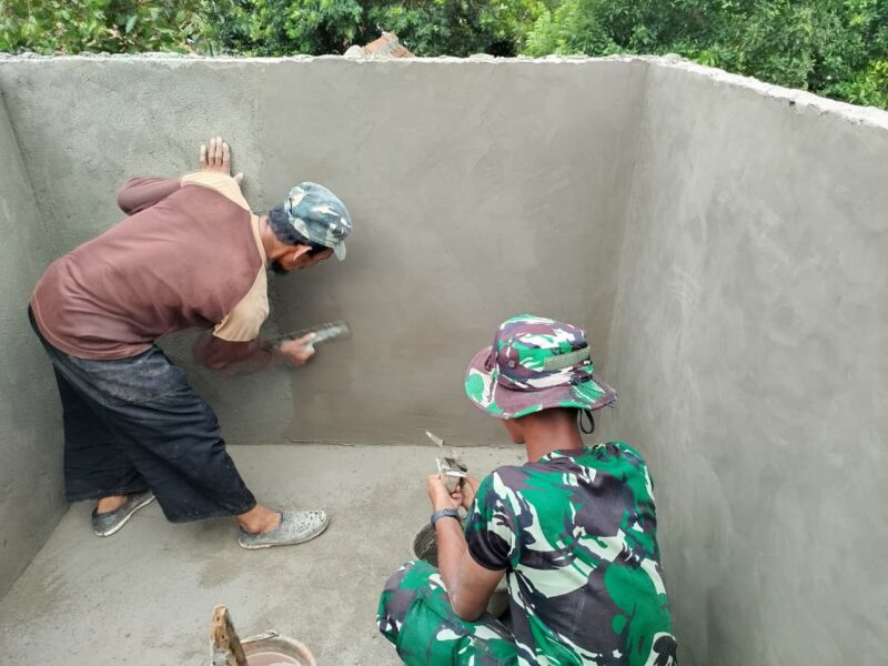 Satgas TMMD ke-126 Kodim 0601/Pandeglang Kebut Pembuatan Bak Penampungan Air, Progres Capai 85 Persen