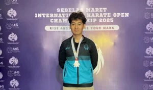 Mahasiswa UNAIR Ukir Prestasi Internasional, Raffy Ilham Tunjukkan Mental Petarung di Arena Karate Dunia