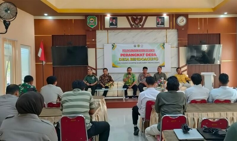 Sinergi TNI-Polri Mengawal Seleksi Perangkat Desa di Bendoagung Trenggalek