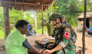 Satgas Yonif 123/Rajawali Buka Akses Layanan Kesehatan bagi Warga di Pos-Pos Terpencil Papua