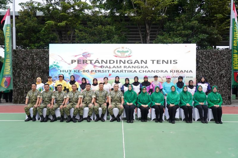 Tenis Persit Jadi Penanda 80 Tahun, Pangdam Brawijaya Turut Hadir