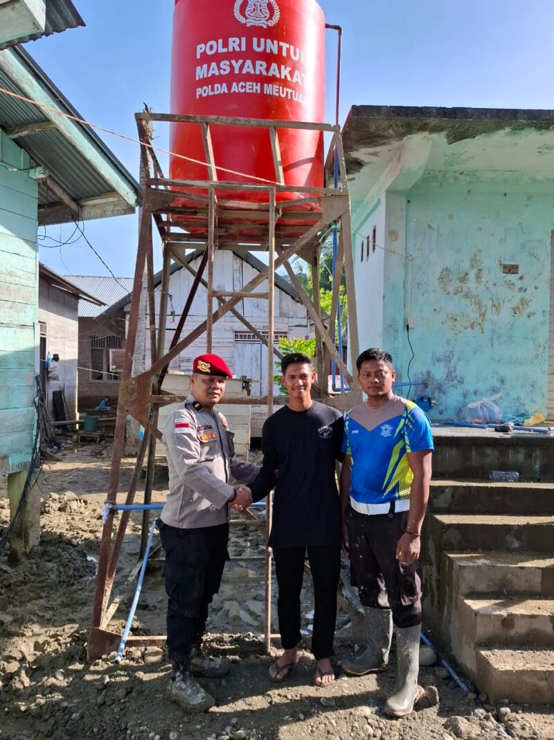 Polres Nagan Raya Bangun Sumur Bor untuk TPA Babul Jannah