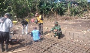 Gotong Royong Warga dan Babinsa Percepat Pembangunan Jembatan Garuda di Boyolali