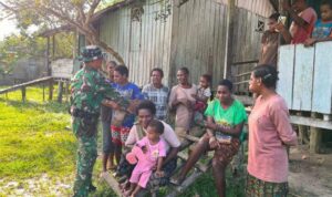 Anjangsana dari Hati, Satgas Yonif 123/RJW Perkuat Kemanunggalan TNI-Rakyat di Pedalaman Papua Selatan