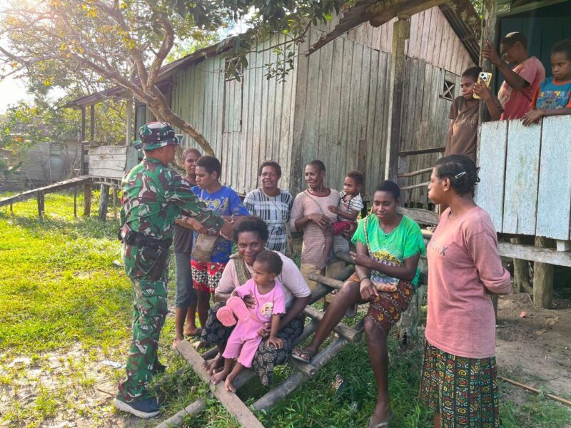 Anjangsana dari Hati, Satgas Yonif 123/RJW Perkuat Kemanunggalan TNI-Rakyat di Pedalaman Papua Selatan
