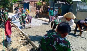 Karya Bhakti TNI di Wonorejo Tulungagung Rampung Sepertiga, Semangat Gotong Royong Terus Menguat