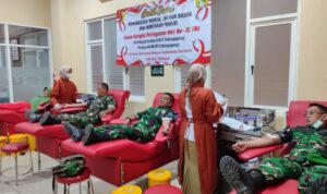 HUT ke-81 TNI, Kodim Tulungagung Perkuat Semangat Kemanusiaan Lewat Donor Darah