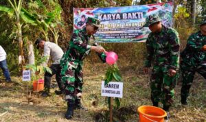 Luar Biasa! Ratusan Pohon Produktif Hijaukan Brumbun Jelang HUT ke-81 TNI