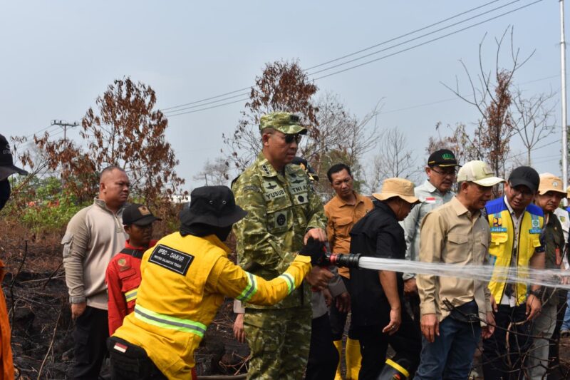 Karhutla Jadi Perhatian, Kodam XXII/TB Bersama Wamenko Pangan Tinjau Lahan Terdampak di Kalteng