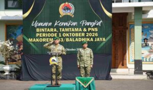 Belasan Personel Makorem 083/Bdj Naik Pangkat, Danrem Tekankan 4 Hal Ini